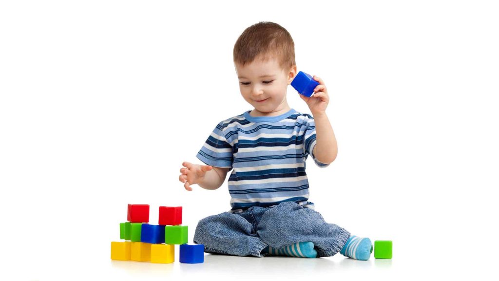 Toddler Playing with Blocks, Southern NV Speech and Language Services