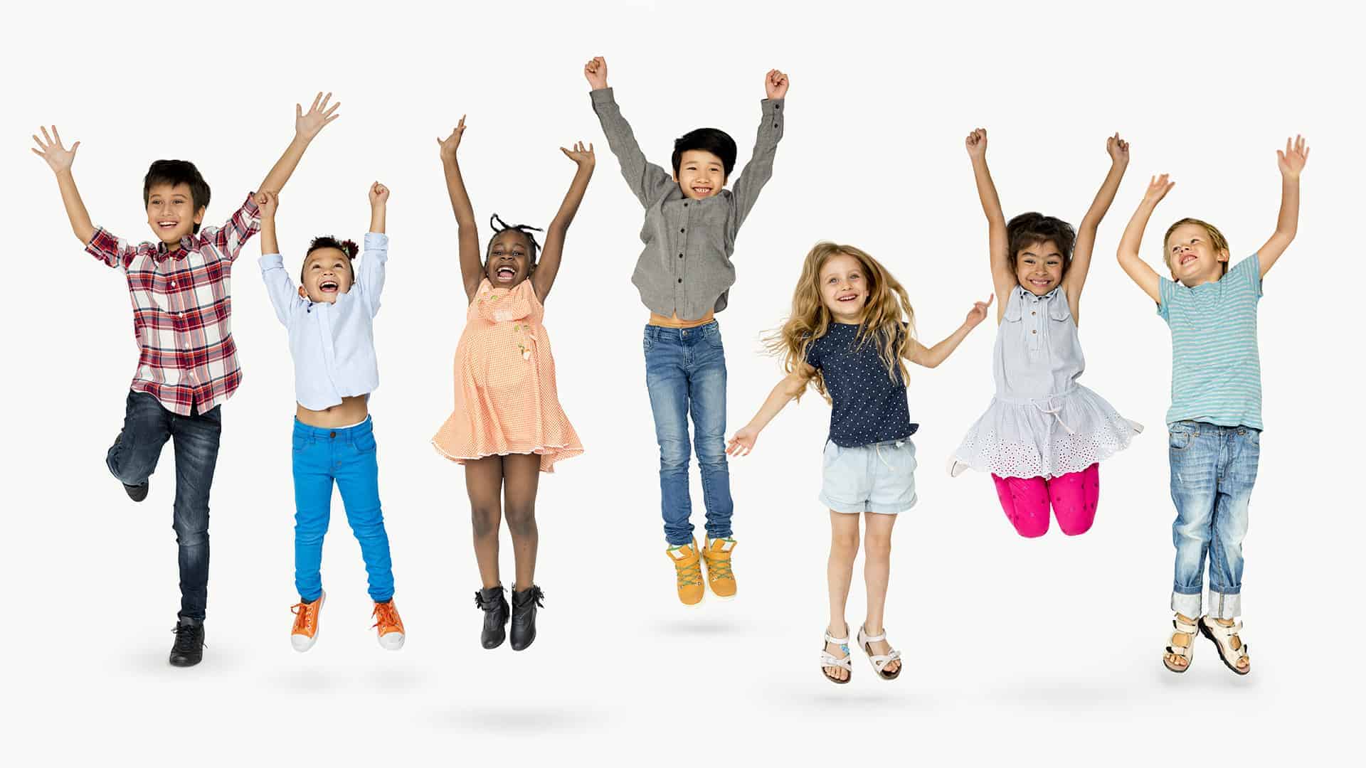 Children jumping for joy